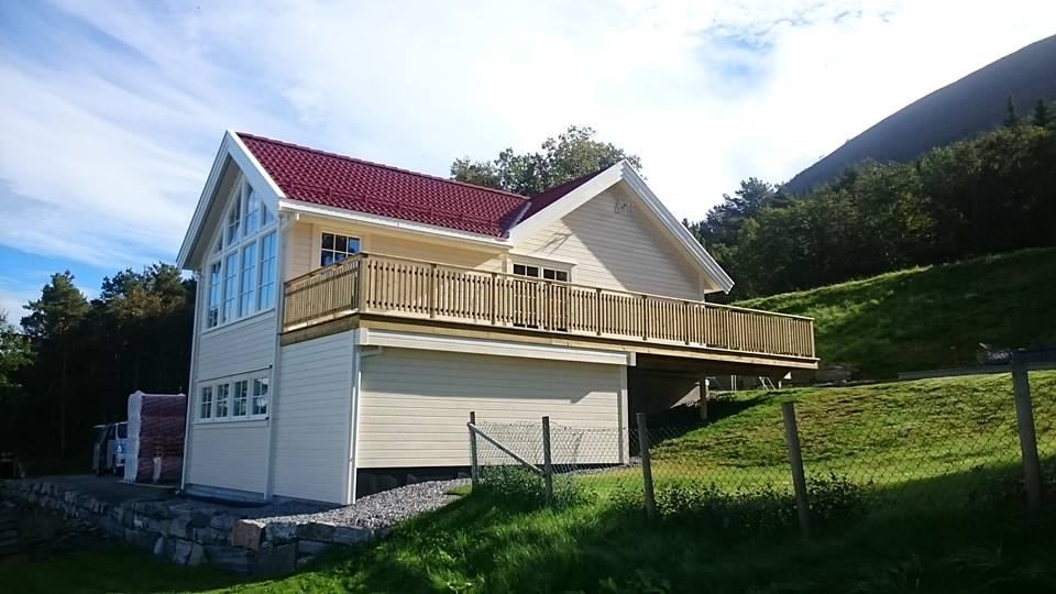 Tilbygg under oppføring på eksisterende bolig